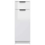 Méga Stockage : Armoire de Salle de Bain Blanc Brillant 32x34x90 cm - vidaXL