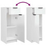 Méga Stockage : Armoire de Salle de Bain Blanc Brillant 32x34x90 cm - vidaXL
