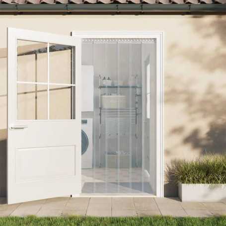 vidaXL Rideau en Bande PVC - Rouleau 2mm x 200mm, 25m | Isolation & Protection Efficaces