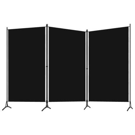 Cloison de séparation 3 panneaux Noir vidaXL - 260x180 cm : Séparez votre espace avec style!