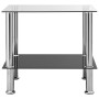 "vidaXL Table d'appoint Transparente en Verre Trempé 45x50x45 cm - Élégance et Style"