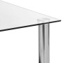 "vidaXL Table d'appoint Transparente en Verre Trempé 45x50x45 cm - Élégance et Style"