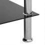 vidaXL 45x50x45 cm Tempered Glass Transparent Side Table