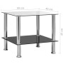 "vidaXL Table d'appoint Transparente en Verre Trempé 45x50x45 cm - Élégance et Style"