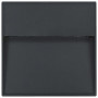 Appliques murales LED extérieur 3W noir - Lot de 2, design carré vidaXL