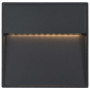 Appliques murales LED extérieur 3W noir - Lot de 2, design carré vidaXL