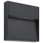 Appliques murales LED extérieur 3W noir - Lot de 2, design carré vidaXL