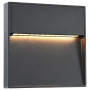 Appliques murales LED extérieur 3W noir - Lot de 2, design carré vidaXL