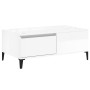 Misez sur l'Élégance Moderne : Table Basse vidaXL Blanc Brillant 90x50x36,5 cm | Bois d'Ingénierie