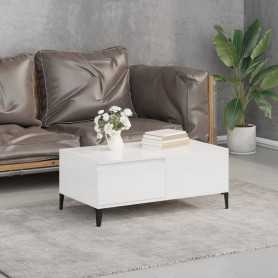 Misez sur l'Élégance Moderne : Table Basse vidaXL Blanc Brillant 90x50x36,5 cm | Bois d'Ingénierie