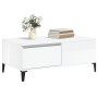 Misez sur l'Élégance Moderne : Table Basse vidaXL Blanc Brillant 90x50x36,5 cm | Bois d'Ingénierie