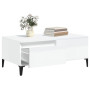 Misez sur l'Élégance Moderne : Table Basse vidaXL Blanc Brillant 90x50x36,5 cm | Bois d'Ingénierie
