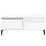 Misez sur l'Élégance Moderne : Table Basse vidaXL Blanc Brillant 90x50x36,5 cm | Bois d'Ingénierie