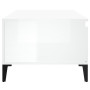 Misez sur l'Élégance Moderne : Table Basse vidaXL Blanc Brillant 90x50x36,5 cm | Bois d'Ingénierie