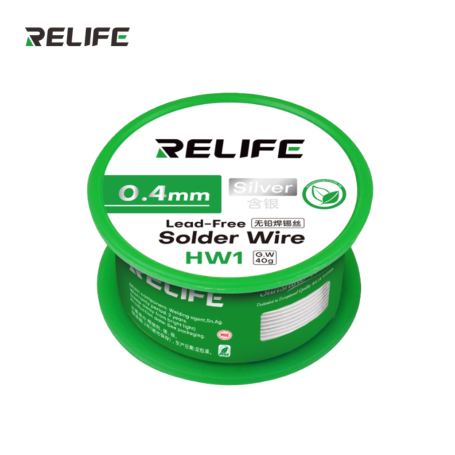 Fil à Souder Sans Plomb RELIFE HW1 0,4 mm/40g - Qualité Professionnelle pour Soudures Précises