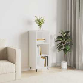 Buffet vidaXL Blanc en Bois d'Ingénierie 34,5x32,5x90 cm - Élégance et Rangement