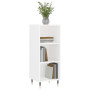 Buffet vidaXL Blanc en Bois d'Ingénierie 34,5x32,5x90 cm - Élégance et Rangement