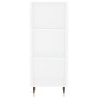 Buffet vidaXL Blanc en Bois d'Ingénierie 34,5x32,5x90 cm - Élégance et Rangement