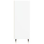 Buffet vidaXL Blanc en Bois d'Ingénierie 34,5x32,5x90 cm - Élégance et Rangement
