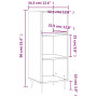 Buffet vidaXL Blanc en Bois d'Ingénierie 34,5x32,5x90 cm - Élégance et Rangement