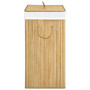 vidaXL Bamboo Laundry Basket with 2 Sections - 100 L
