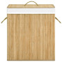 vidaXL Bamboo Laundry Basket with 2 Sections - 100 L