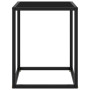 vidaXL Black Coffee Table with Black Glass - 40x40x50 cm