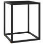 vidaXL Black Coffee Table with Black Glass - 40x40x50 cm