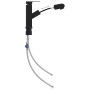 vidaXL Black Retractable Sink Faucet 157x172 mm