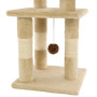 Arbre à chat avec griffoirs Beige en sisal vidaXL - 65 cm : Offrez à votre chat un espace de jeu idéal !