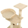 Arbre à chat avec griffoirs Beige en sisal vidaXL - 65 cm : Offrez à votre chat un espace de jeu idéal !
