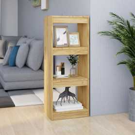 vidaXL Bibliothèque/Séparateur de pièce en Pin Massif – 40x30x103,5 cm | Design Épuré et Fonctionnel