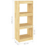 vidaXL Bibliothèque/Séparateur de pièce en Pin Massif – 40x30x103,5 cm | Design Épuré et Fonctionnel