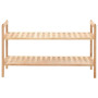 vidaXL Solid Walnut Wood Shoe Rack - 69 x 26 x 40 cm