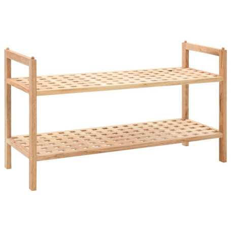 vidaXL Solid Walnut Wood Shoe Rack - 69 x 26 x 40 cm