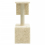Arbre à chat avec griffoirs en sisal vidaXL - 60 cm Crème