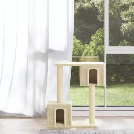 Arbre à chat avec griffoirs en sisal vidaXL - 60 cm Crème