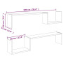 Étagères murales chêne sonoma vidaXL - Ensemble de 2 - 100x15x20cm - Bois ingénierie - Déco moderne