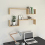 Étagères murales chêne sonoma vidaXL - Ensemble de 2 - 100x15x20cm - Bois ingénierie - Déco moderne