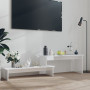 Meuble TV Blanc brillant vidaXL - Design moderne et élégant!