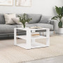 Table basse en bois d'ingénierie, petite table basse carrée vidaXL- Blanc