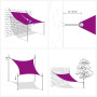 vidaXL Sunshade White HDPE Large Sunshade Triangular Modern