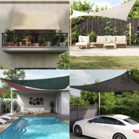 Parasol Blanc PEHD vidaXL : Grand Parasol Triangulaire Moderne