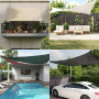 vidaXL Sunshade White HDPE Large Sunshade Triangular Modern