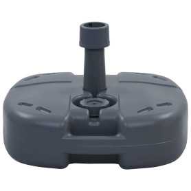 Méga robuste Socle de Parasol vidaXL - Gris | Remplissable Eau/Sable pour Sécurité Maximale