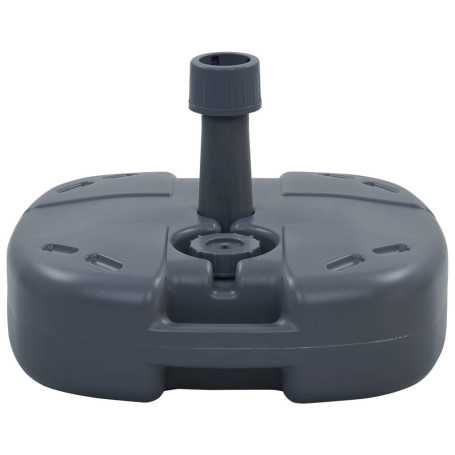 Méga robuste Socle de Parasol vidaXL - Gris | Remplissable Eau/Sable pour Sécurité Maximale