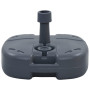 Méga robuste Socle de Parasol vidaXL - Gris | Remplissable Eau/Sable pour Sécurité Maximale