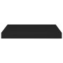 vidaXL Floating Wall Shelf Black 40x23x3.8 cm MDF