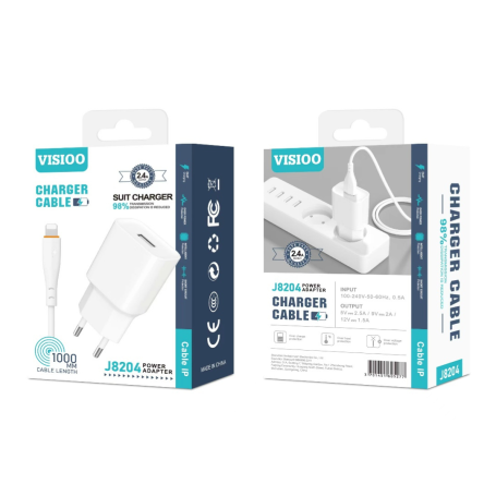 USB / Lightning 2.4A Charger Kit - D-power J8204 - White