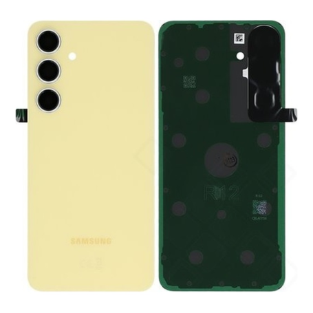 Vitre Arrière Samsung Galaxy S24 FE Jaune - Remplacement Original Rapide et Fiable